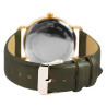 Montre Femme Akzent bracelet cuir synthétique vert placage IP