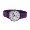 Montre Femme Excellanc bracelet métal violet bracelet extensible
