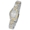 Montre Femme Q&Q bracelet acier inoxydable cadran argenté