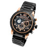 Montre Homme Raptor bracelet acier inoxydable noir rakan