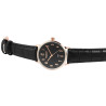 Montre Homme Akzent bracelet cuir synthétique noir cadran noir 40 mm