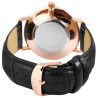 Montre Homme Akzent bracelet cuir synthétique noir cadran noir 40 mm