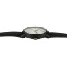Montre Homme Alain Miller bracelet cuir synthétique noir cadran blanc 45 mm