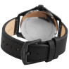 Montre Homme Just Watch bracelet cuir véritable noir cadran noir 45 mm