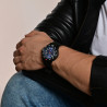 Montre Homme Q&Q noir cadran bleu 42 mm
