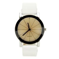 montre bracelet cuir PU blanc femme pas chère