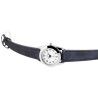 Montre Femme Classique bracelet cuir synthétique bleu format XXL