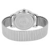 Montre Homme Classique bracelet acier inoxydable argenté bracelet extensible 40 mm