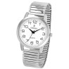 Montre Homme Classique bracelet acier inoxydable argenté bracelet extensible 40 mm