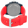 Montre Homme Q&Q bracelet silicone rouge cadran noir