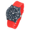 Montre Homme Q&Q bracelet silicone rouge cadran noir