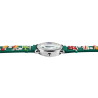 Montre Enfant Excellanc bracelet silicone vert cadran blanc 27 mm
