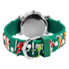 Montre Enfant Excellanc bracelet silicone vert cadran blanc 27 mm