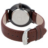 Montre Homme Alain Miller bracelet cuir synthétique brun cadran noir 42 mm