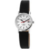 Montre Femme Bahnhof bracelet cuir synthétique noir dateur