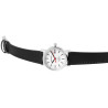 Montre Femme Bahnhof bracelet cuir synthétique noir dateur