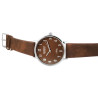 Montre Homme Akzent bracelet cuir synthétique brun cadran brun