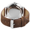 Montre Homme Akzent bracelet cuir synthétique brun cadran brun