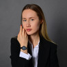 Montre Femme Raptor bracelet acier inoxydable noir pearl