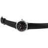Montre Femme Just Watch bracelet cuir véritable noir cadran noir