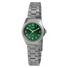 Montre bracelet titane argenté Just Watch Femme cadran vert