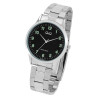 Montre Homme bracelet acier inoxydable argenté Q&Q cadran noir 40 mm