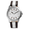Montre Chill bracelet cuir synthétique brun Homme cadran blanc