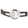 Montre Chill bracelet cuir synthétique brun Homme cadran blanc