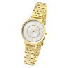 Montre Femme Raptor bracelet acier inoxydable doré cadran argenté
