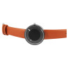 Montre Homme Excellanc bracelet cuir synthétique brun cadran noir 40 mm