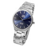 Montre Q&Q bracelet acier inoxydable argenté Homme