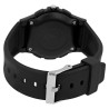 Montre Homme Q&Q bracelet silicone noir cadran bleu 40 mm