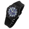 Montre Homme Q&Q bracelet silicone noir cadran bleu 40 mm