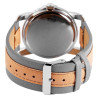 Montre Homme bracelet cuir synthétique gris et beige Aerostar cadran gris