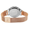Montre Femme Adrina bracelet acier inoxydable doré rose cadran noir