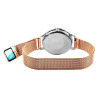 Montre Femme Adrina bracelet acier inoxydable doré rose cadran noir