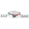 Montre Q&Q Homme bracelet acier inoxydable argenté cadran noir 44 mm