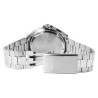 Montre Q&Q Homme bracelet acier inoxydable argenté cadran noir 44 mm