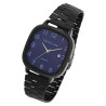 Montre Mixte Excellanc bracelet métal noir cadran bleu
