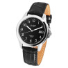 Montre Homme Just Watch bracelet cuir véritable noir dateur 38 mm Troy