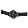 Montre Homme Akzent bracelet cuir synthétique noir cadran noir