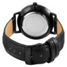 Montre Homme Akzent bracelet cuir synthétique noir cadran noir