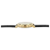 Montre Homme bracelet cuir synthétique noir Q&Q cadran doré