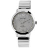 Montre Homme Akzent bracelet acier inoxydable argenté bracelet extensible 37 mm AK1695