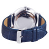 Montre Homme Akzent bracelet cuir synthétique bleu cadran argenté