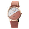 Montre Excellanc bracelet cuir synthétique rose Femme cadran marbré
