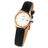 Montre Femme Just Watch bracelet cuir véritable noir cadran blanc 26 mm