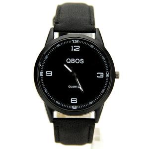 Montre bracelet cuir noir