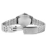 Montre Homme Q&Q bracelet acier inoxydable argenté cadran blanc verre saphir