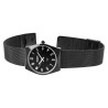 Montre bracelet acier inoxydable noir Femme Akzent cadran noir